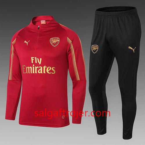 Arsenal Sweatshirt Dragt Rød 2018-2019 Arsenal Sweatshirt Dragt Rød 2018-2019